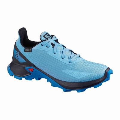 Gyerek Salomon ALPHACROSS BLAST CLIMASALOMON™ WATERPROOF Terepfutó Cipő SA1256930 Kék/Sötétkék